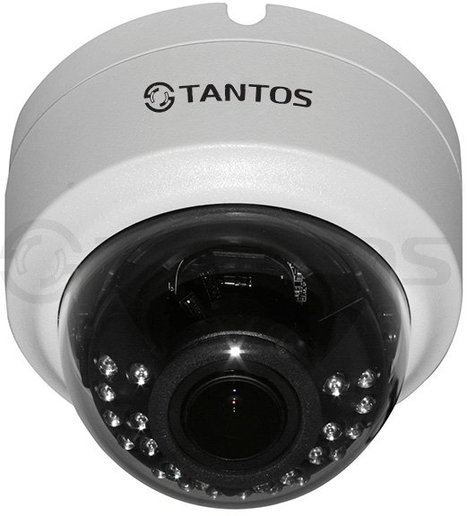 Tantos TSc-Decov (2.8-12) 1Mp Внутренняя купольная универсальная видеокамера 4в1 (AHD, TVI, CVI, CVBS*) 720p с функцией «День/Ночь», 1/4" Progressive CMOS Sensor,1Mp (1280х720)/ 30 к/с, механический ИК-фильтр,