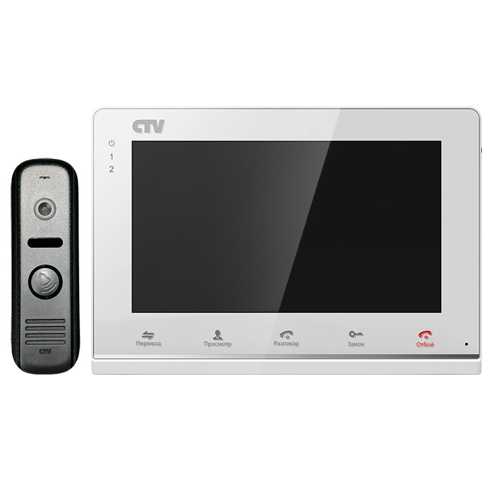 CTV - DP2700IP W (White/Silver) Комплект цветного IP видеодомофона, в составе: панель CTV - D1000HD SA, монитор CTV - M2700IP W