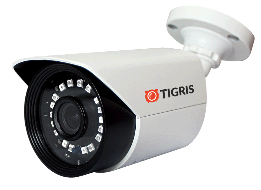 Tigris TI - S2M (2.8) 2Mp Уличная IP - видеокамера, 1/2.9" Sony IMX323, 1920х1080 (до 25к/с), 0.01лк/0лк с ИК, "день/ночь", ONVIF 2.4, NETIP, ИК - подсветка до 20м, DC12V/Poe, 800мА, от - 40 до +50°С, 170х63х60мм, IP66,