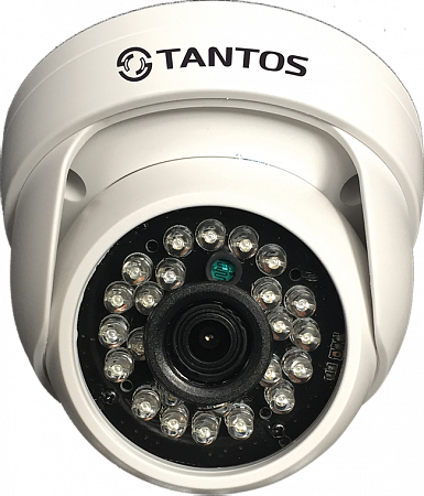 Tantos TSc - EBecof2 (3.6) 2Mp Купольная видеокамера, AHD, 1/2.7&quot; Progressive CMOS Sensor, 1920х1080, 0.01лк, ИК - подсветка до 20м, DC12V, 400мA, от - 10°С до +55°С, IP54