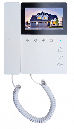 Tantos Elly VIZIT c трубкой (White) Монитор цветного видеодомофона, адаптирован к VIZIT